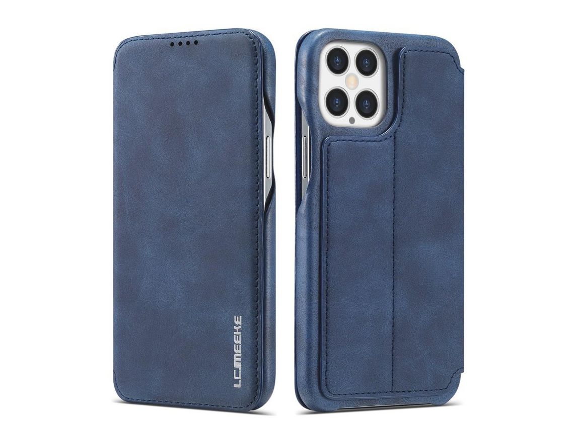 Capa Telemóvel Material Cpu Vintage Suporte Compartimento Cartão Azul Iphone 12 Pro Max 6.7 Polegadas