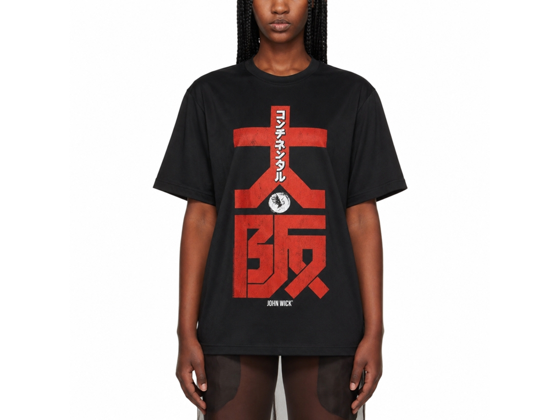Rockinstone John Wick Osaka Continental Vertical Black Adult T-shirt Size:xxxl
