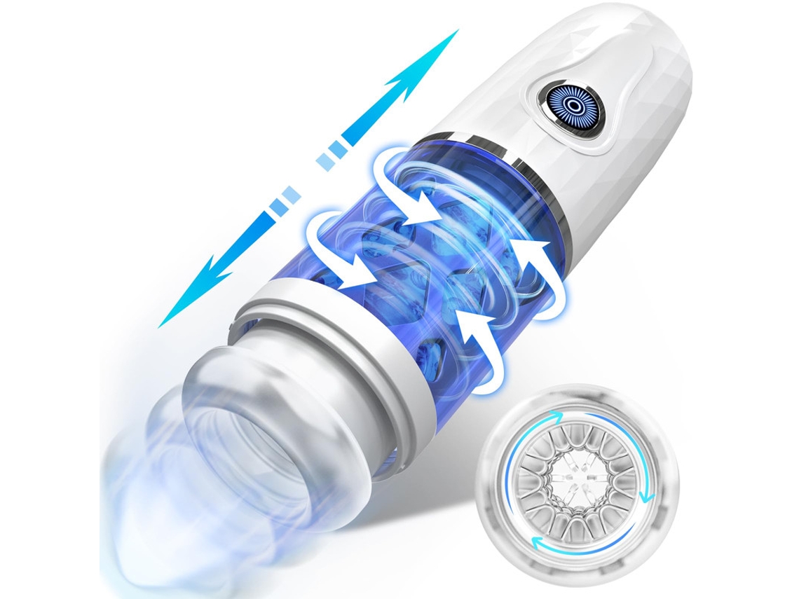 Masturbador Masculino Automtico Com 7 Modos De Impulso E Rotao (branco)