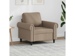 Vidaxl Poltrona 60 Cm Couro Artificial Cappuccino