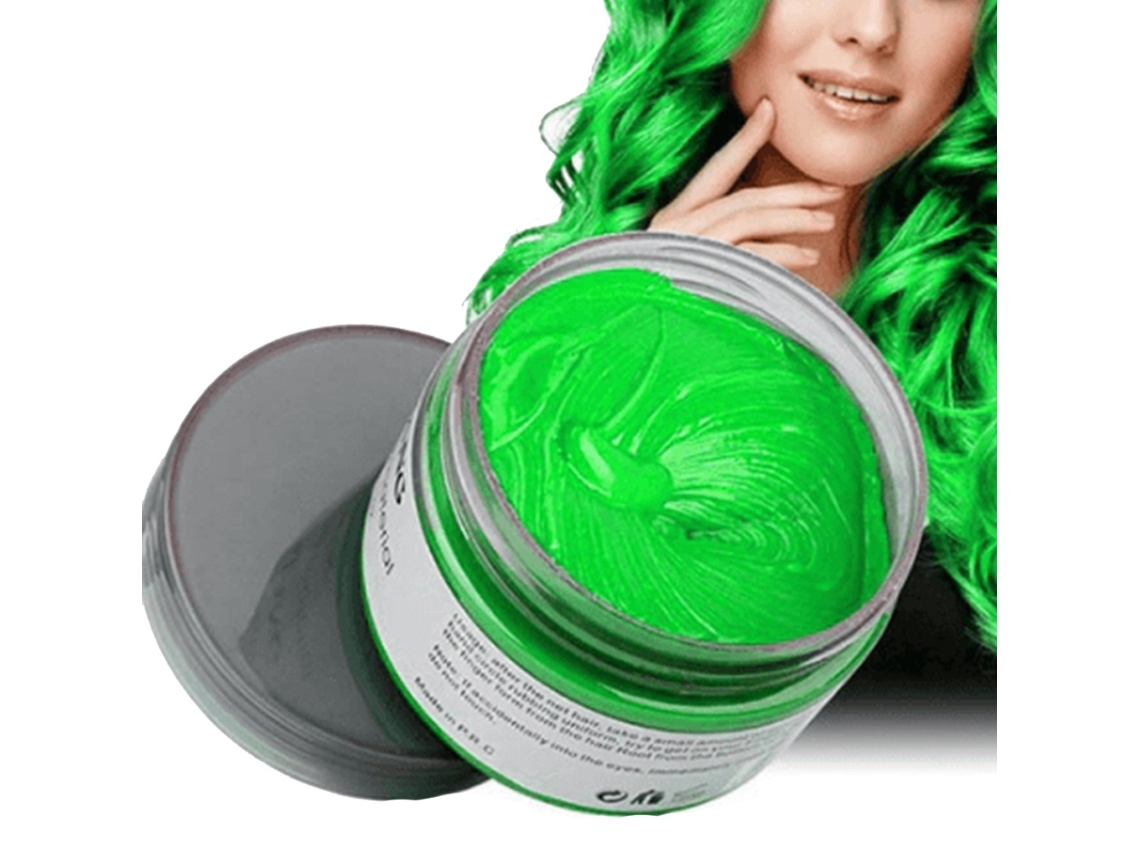 Creme Descolorante De Cabelo Descartável Para Mulheres E Homens Cera De Colorir Modeladora Portátil (verde)