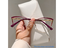 um Novo Par de Óculos Estilo Olho Gato para Mulheres, com Armação e Lentes Metal Premium . Resistente À Água STELASPLEN (estojo Não Incluído)