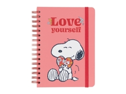 Caderno A5'' Ame, Se'', Páginas em Branco, Perfeito para Anotações BRILVIBERA