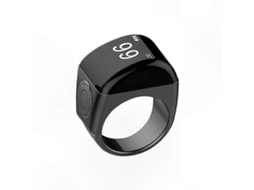 Anel Inteligente Com Estojo De Carregamento, Contador Digital À Prova D'água, Controle Por Aplicativo, 5 Alertas De Oração, Preto, 22 Mm