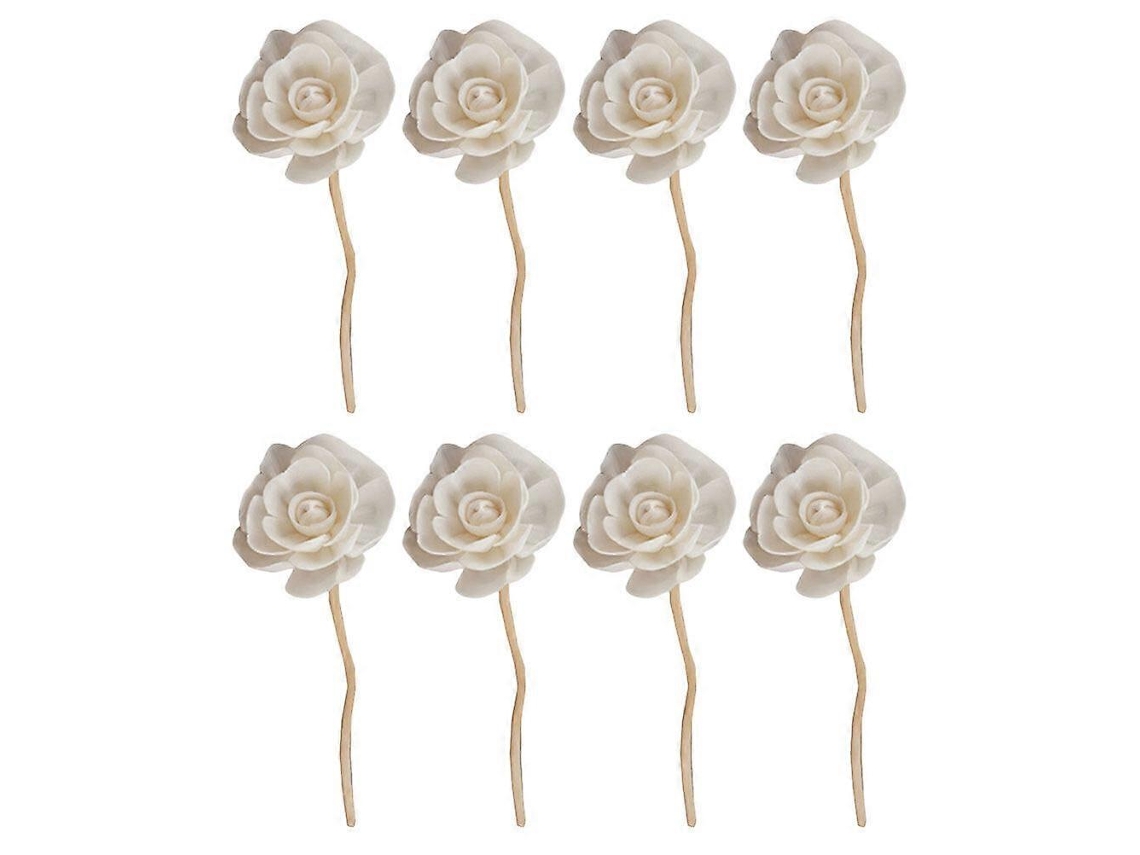 Omni 8 Palos Difusores Aromáticos de Madeira para Aceites Essenciais Decorativos Lar Escritório Hotel 21x5cm Marfil