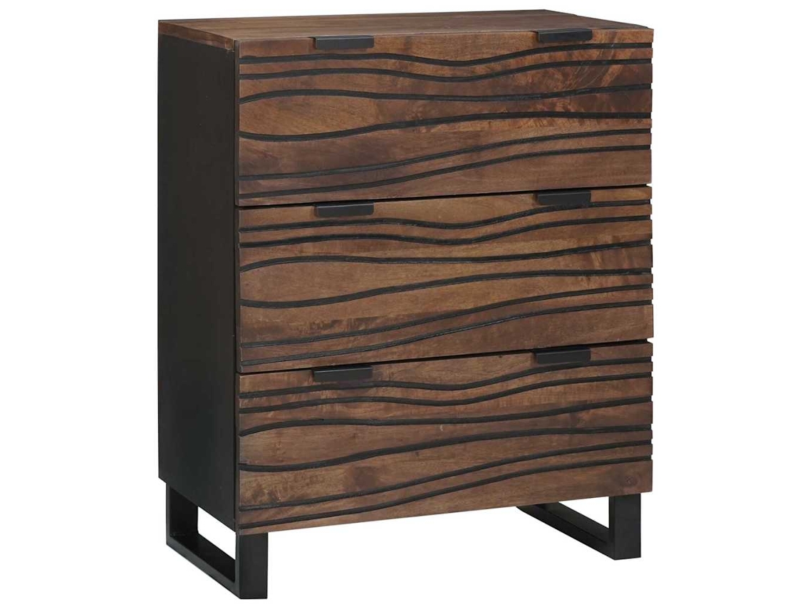 Vidaxl Buffet Castanho 60 X 33.5 X 75 Cm Madeira De Mangueira Maciça