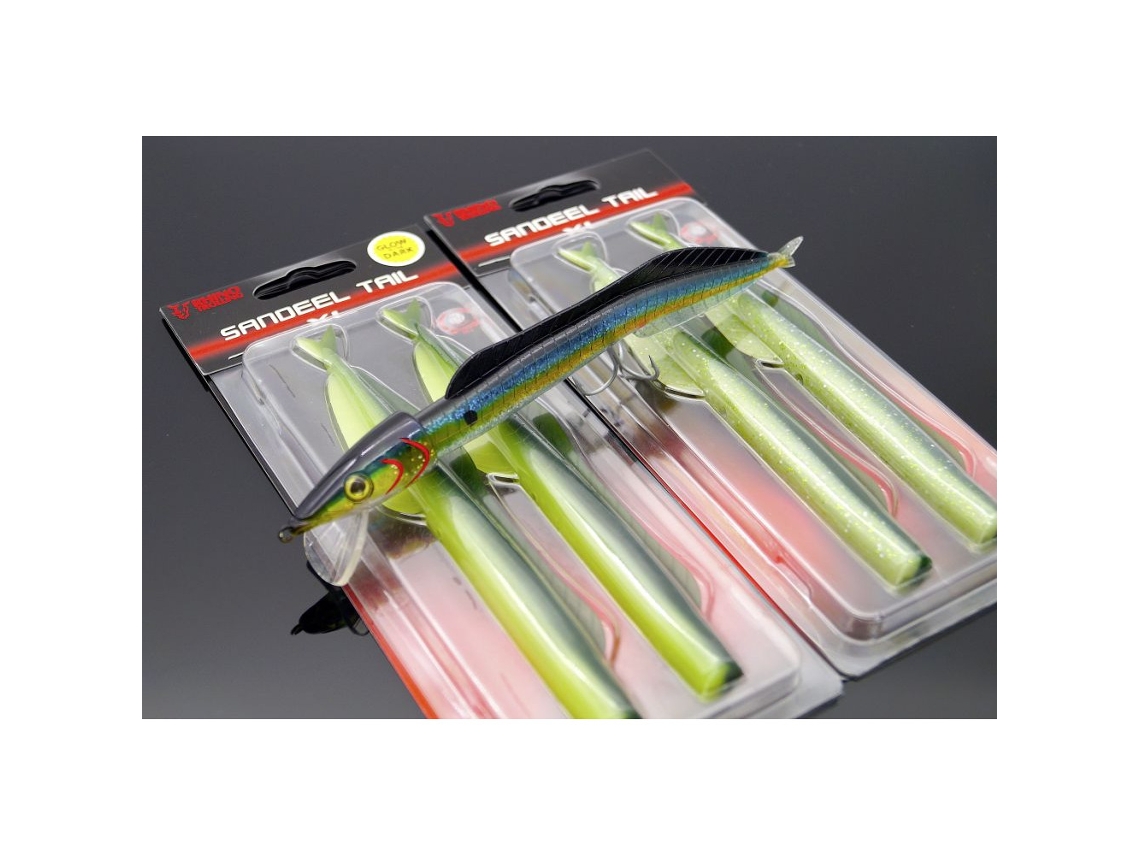 Conjunto de 2 Iscas RHINO Sandeel Tail 11,5 cm