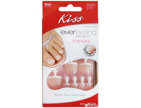Kiss Nails Kiss Everlasting French Toenail Toe Nails Rosa Kit-