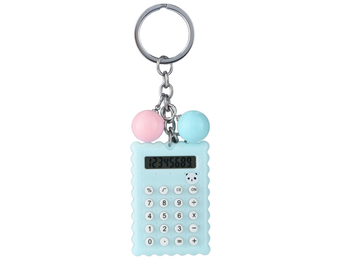 Mini Portátil Bonito Calculadora De Chave Estilo Biscoito Para Crianças Verde