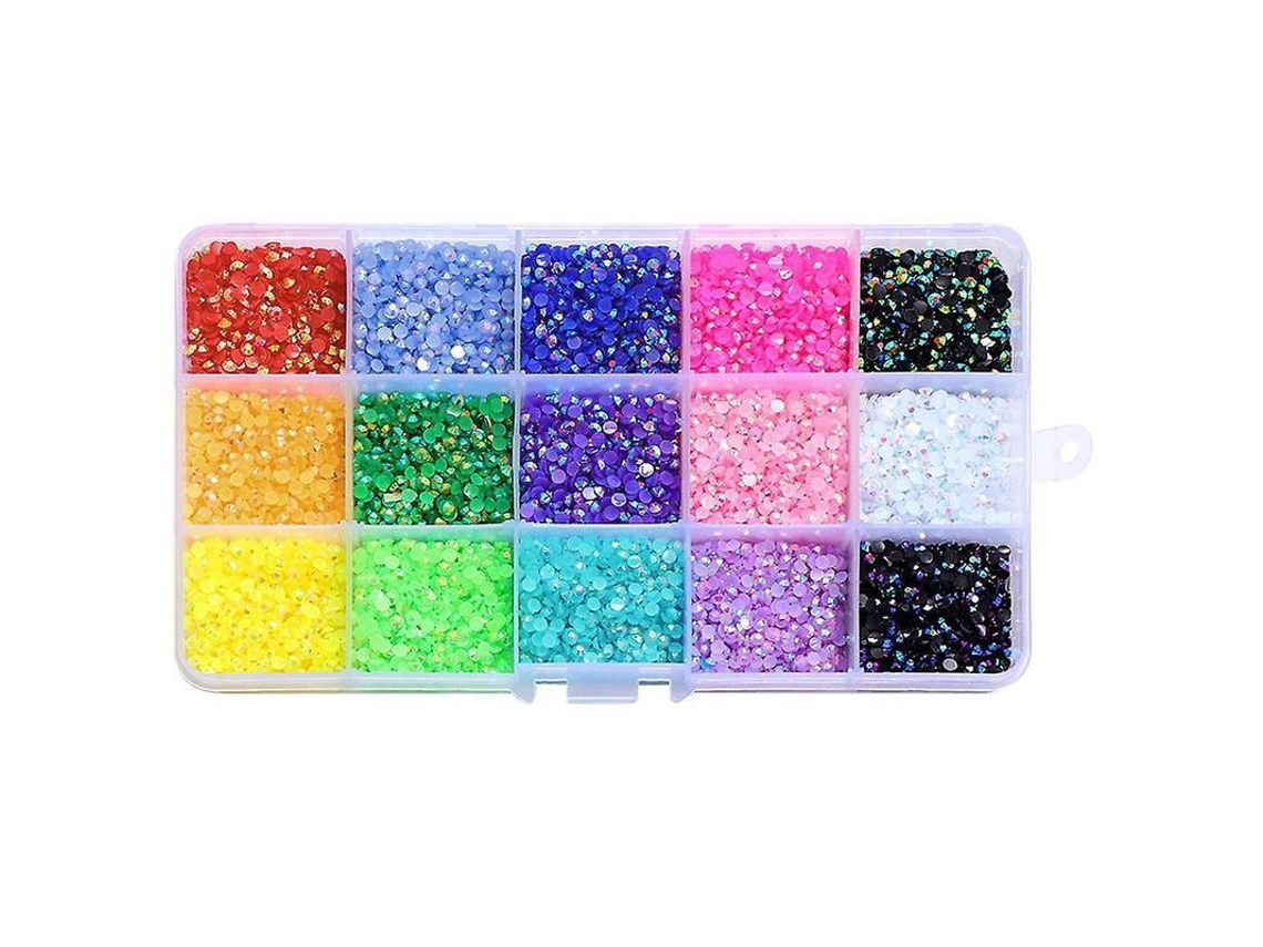 Piedras De Gelatina Flat-back Para Arte De Uñas Decoraciones Maquillaje Facial Gemas