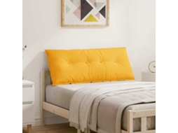 Vidaxl Travesseiro Para Costas Amarelo Claro 120 X 50 Cm