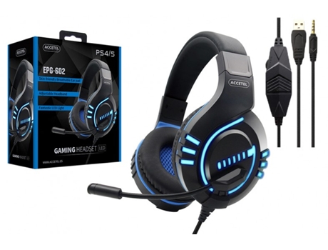 Auscultadores com Fio ACCETEL EPG-602 (On Ear - Microfone - Preto)