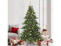 Vidaxl Árvore De Natal Articulada Artificial Verde 210 Cm Pvc E Aço