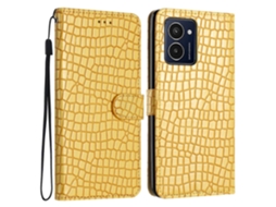 Compre Capa De Couro Sintético Com Suporte Para Hmd Pulse Pro Com Estampa Clássica De Crocodilo, Amarela