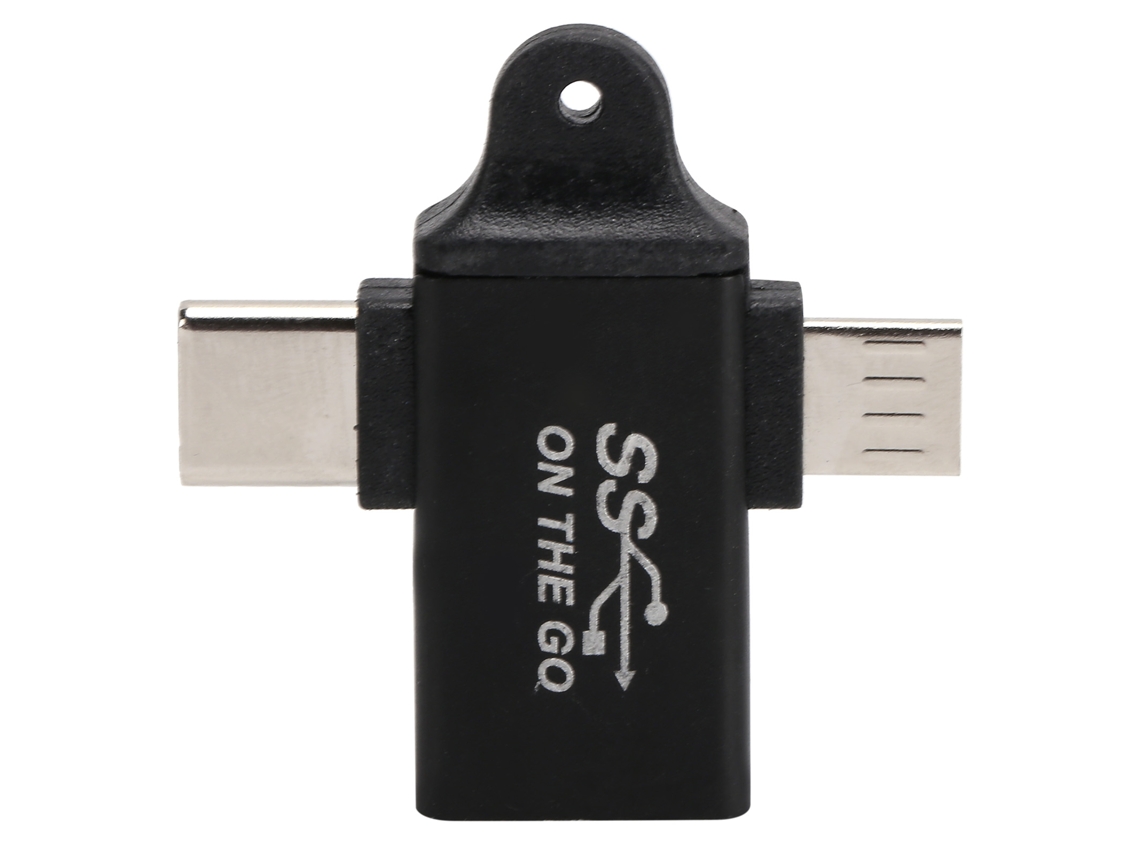 Aetheria adaptador Otg 2 em 1 Usb 3.0 para Micro Usb e Type C Suporta Transferência Rápida e Carregamento