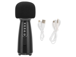 Microfone Sem Fio com bateria interna microfone portátil de mão para karaokê infantil EOOCOO conexão Bluetooth efeito de luz Led