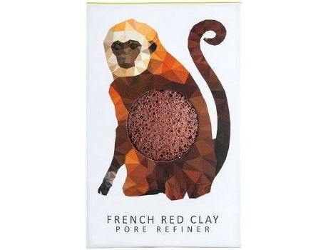 Acessório de Limpeza  Konjac Mini Rainforest Pore Refiner French Red Clay - Monkey