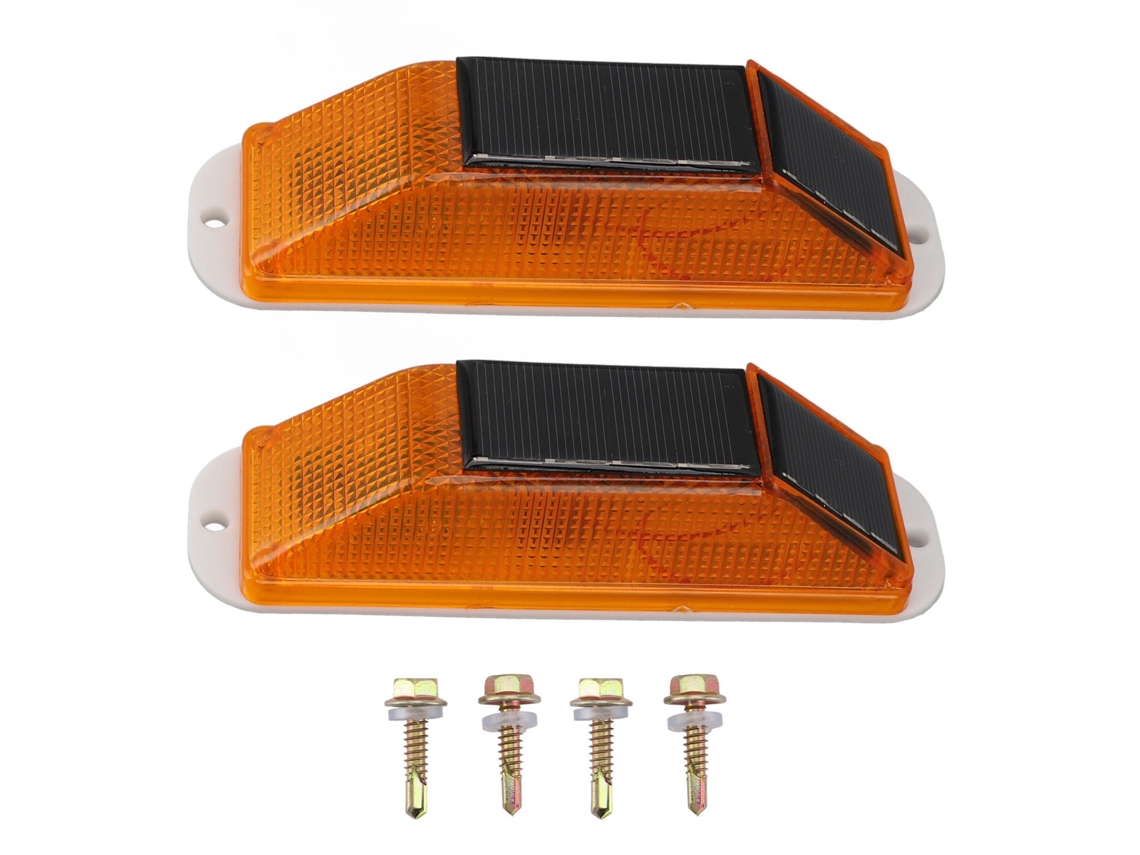 2pcs Luz Estroboscópica Solar À Prova D'água Led Alto Brilho | S/MARCA