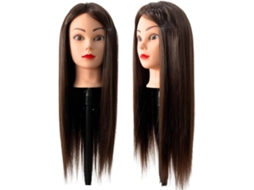 Cabeça de manequim feminina com cabelo trançado SFUSHOS
