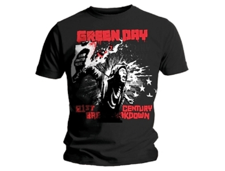 T-Shirt BRAVADO Green Day - Photo Scream Preto (Tamanho: L)