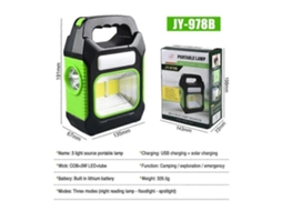 Lanterna De Acampamento Portátil, Luz Potente, Longo Alcance, Luz De Trabalho Led Solar Para Áreas Externas, Lanterna De Emergência Olysi Shop