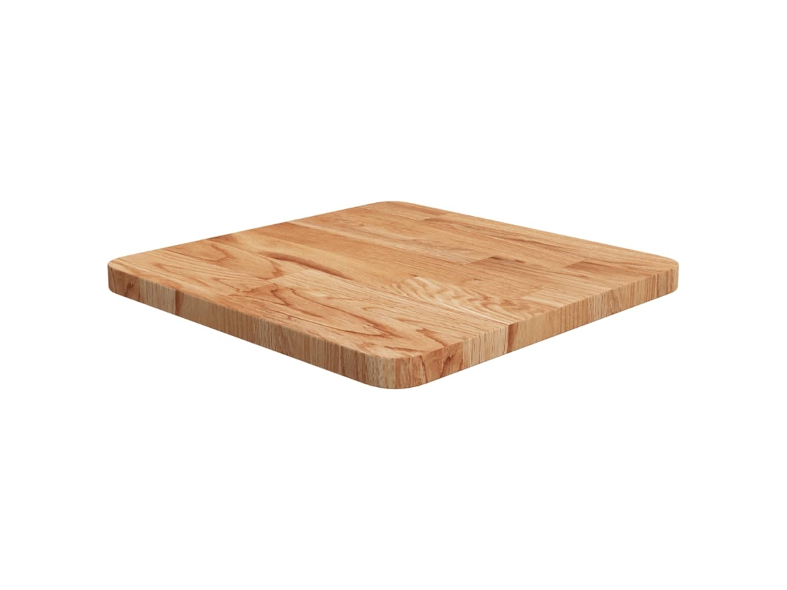 Vidaxl Tampo Mesa Quadrado 40x40x2,5cm Carvalho Tratado Castanho-claro