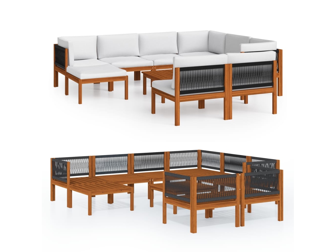 Garden Lounge Set, Garden Lounge Sets Vidaxl Branco Madeira De Acácia (n/a)