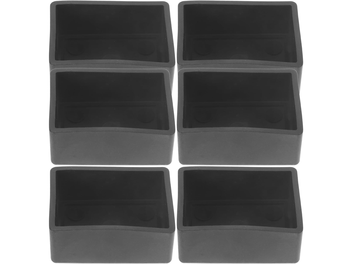 Conjunto De 8 Peças Tapetes Para Pés Mesa E Cadeiras Em Pvc Preto Com Deslizamento Suave Silencioso, Ideais Para A Volta