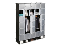 Sistema De Guarda-roupa Modular Xxl Com 25 Compartimentos E 5 Varões