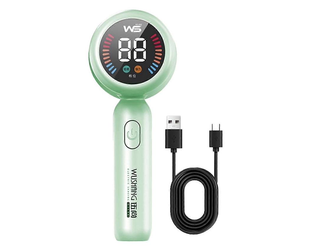 Lurelia Removedor De Fiapos Elétrico Recarregável Usb Com Visor Led, Cabeça Dupla Para Roupas, Suéteres E Sofás, Verde