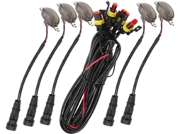 Luzes automotivas brilhantes com luzes LED decorativas para iluminação.