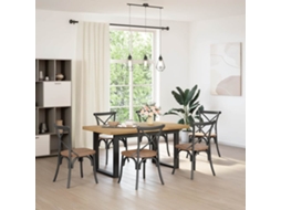 Vidaxl Mesa De Jantar Noain Pernas Em Forma U 160x90x75cm Pinho Maciço
