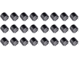 Conjunto De 24-buzzers Eletromagnéticos Para Alarmes, Componentes Eletrônicos, Sinal Sonoro Contínuo Para Modificação De