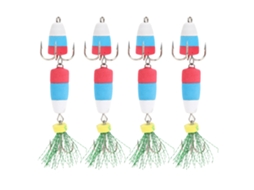 Fish Bait Hooks (attract Fish, Easy Baiting) 4pcs Bullet-shaped Foam Bait Hooks White And Blue