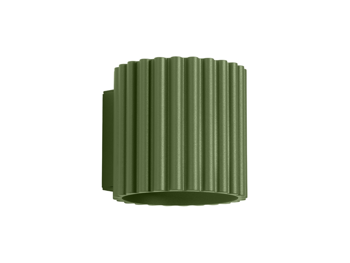 Candeeiro De Parede Aura De Alumínio Verde Oliva 10x10x12cm Sollux Lighting