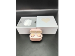Novo Fone Heartbuds Coração Fone Sem Fio Fofo Para Mulheres, Rosa Espelhado Luzes Coloridas Sfushos