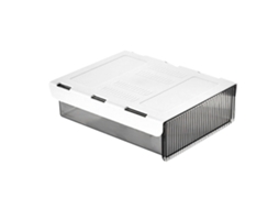 Gaveta Sob a Mesa Plástica Transparente Deslizante Espaço Salva Armazenamento Escritório Sala de Aula Preto M S/MARCA