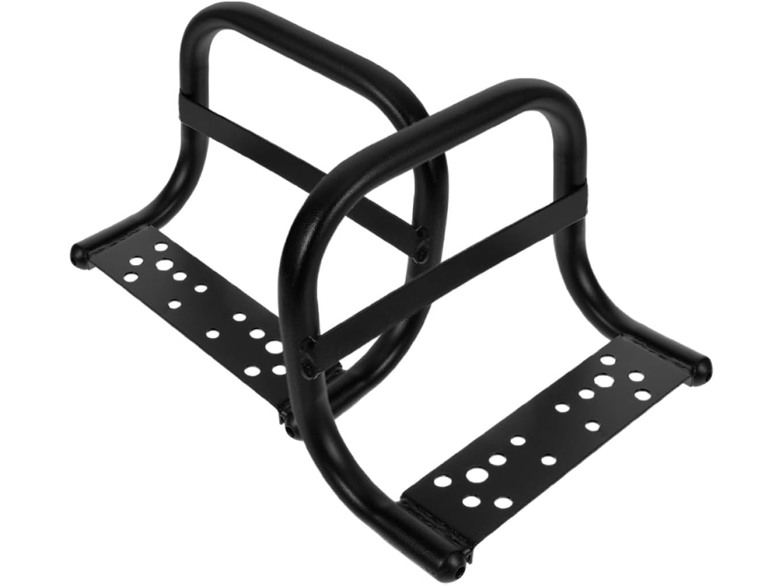 Conjunto De 2 Manoplas Traseiras De Metal Preto Para Guidão De Bicicleta - Fácil Instalação E Suporte Estável.