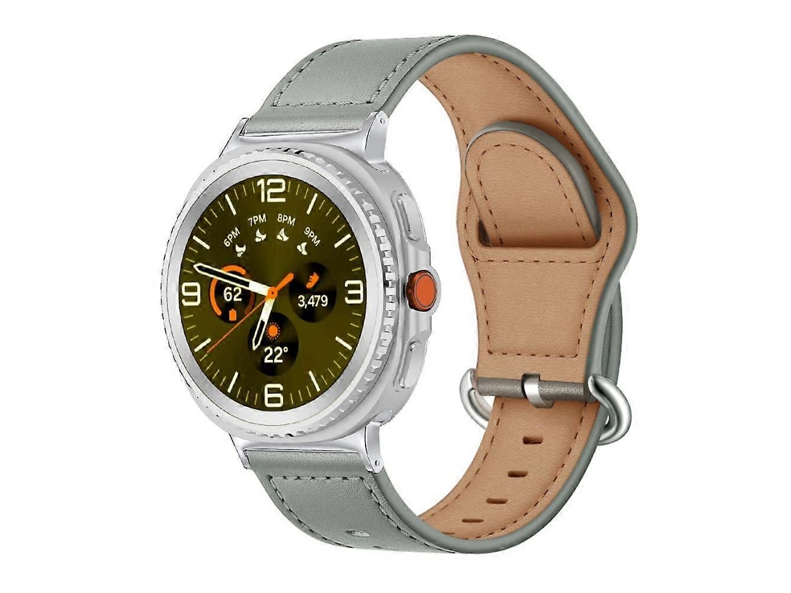 Pulseira De Couro Com Fivela Clássica Para Samsung Galaxy Watch8 / Watch8 Classic