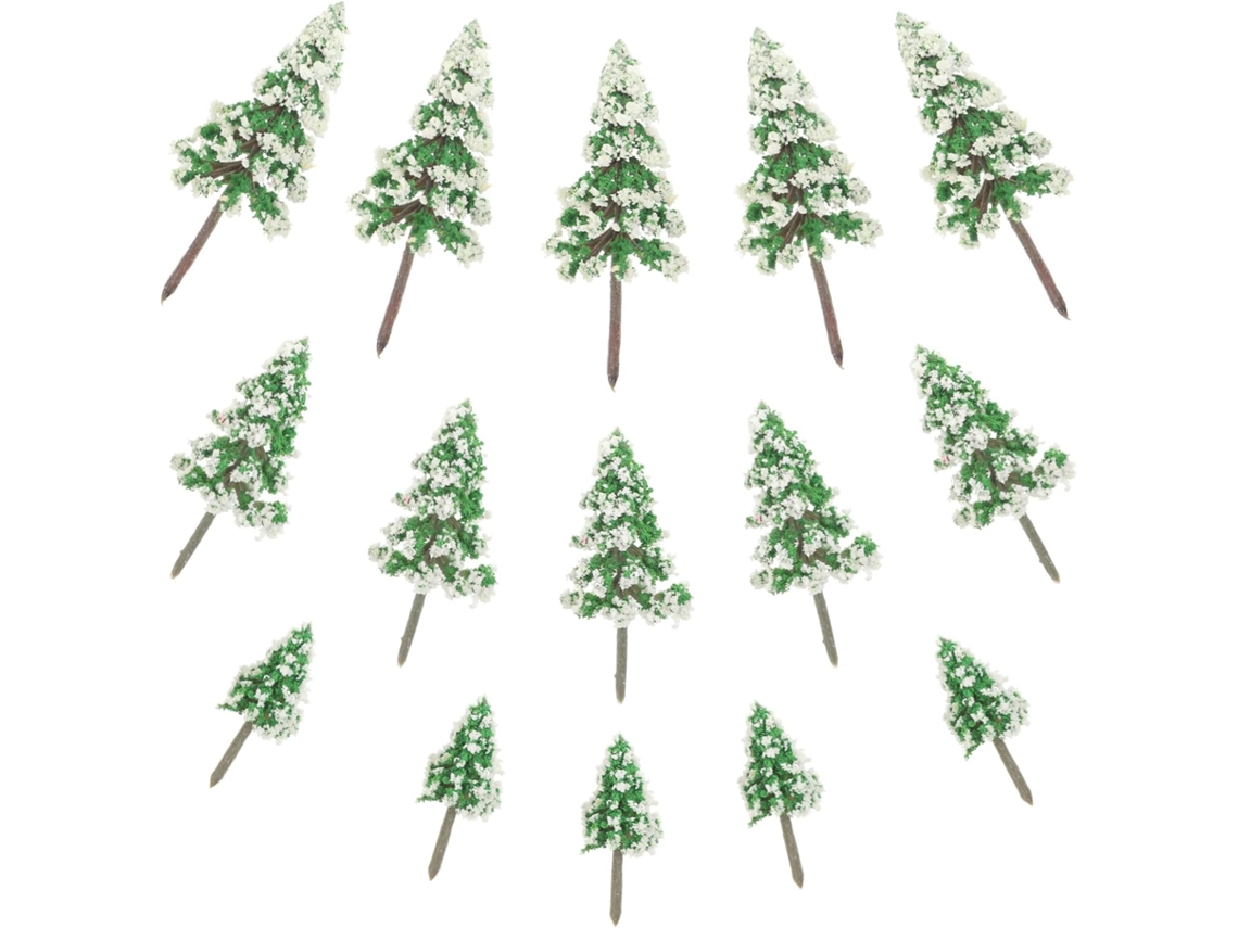 Conjunto De 15 Miniaturas De Árvores Artificiais Para Decoração De Mesa, Feitas Com Areia.