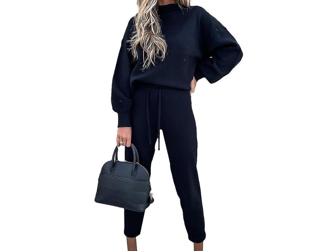 2026 conjunto de Sudadera para Mujer Con Camiseta Y Pantalones de Tejido de Algodón para Descanso