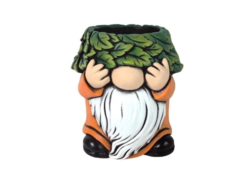 Cabeça de plantador anão com folhas XL 63x23x25 cm Fedor