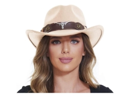 2026-sombrero Vaquero Clásico Hombre Mujer, Ala Ancha Estilo Western Con Cinturón Ajustable Bege