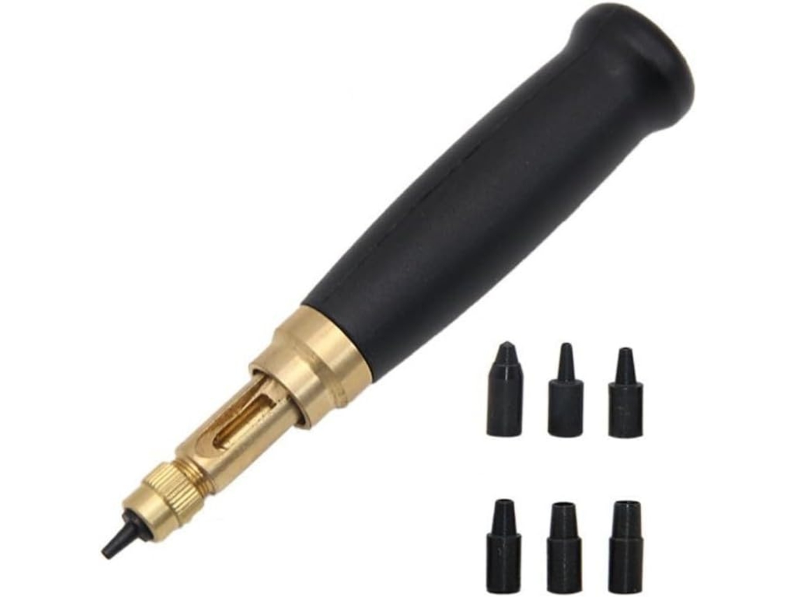 Perfurador Automático Para Couro, Com 7 Pontas Intercambiáveis (1,0