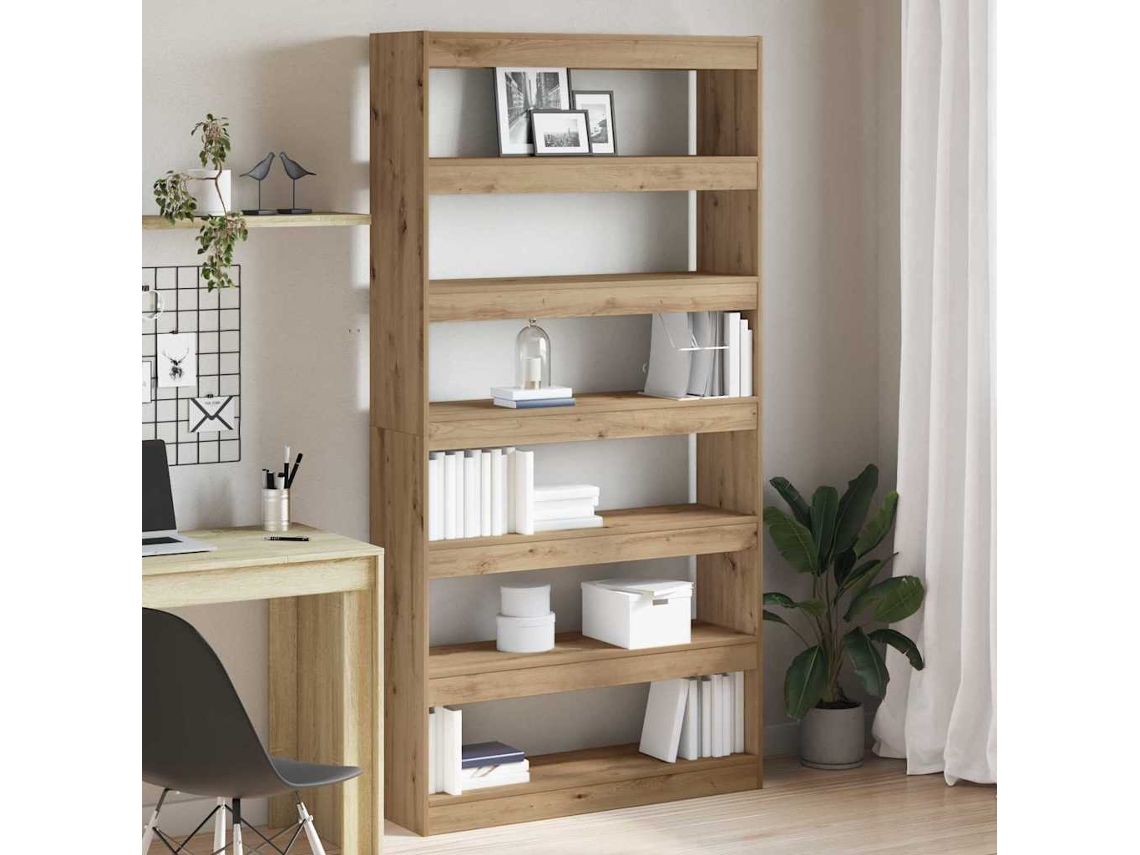 Vidaxl Gabinete De Livros 6 Níveis 100 X 30 X 198 Cm