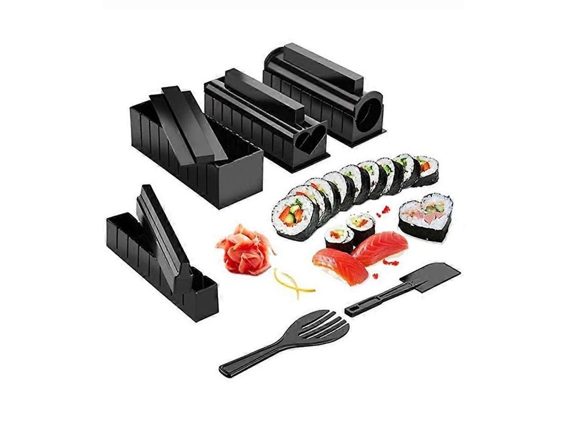 Kit De Ferramentas Para Fazer Sushi Com 10 Peças E 8 Formas Diferentes Em Plástico De Qualidade Alimentar