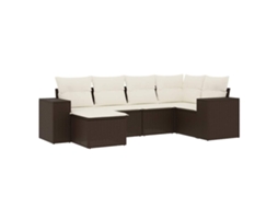 Garden Sofa Set, Garden Sofa Sets Vidaxl Marrom Rattan / Vime (n/a)