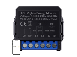 Medidor de Energia AVATTO Zwpm16 2 Zigbee Bidirecional para Economia