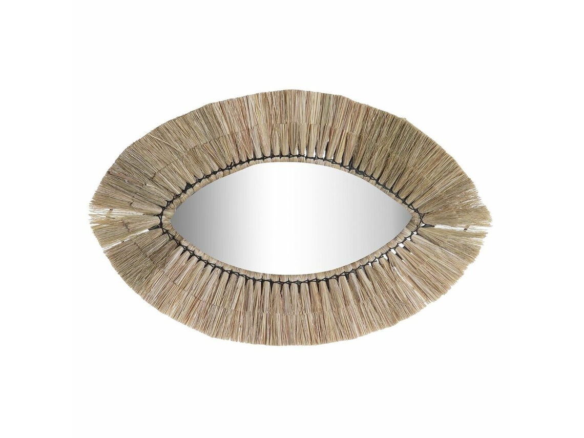 Espelho de parede DKD Home Decor Cristal Natural Jute (54 x 3 x 34 cm)