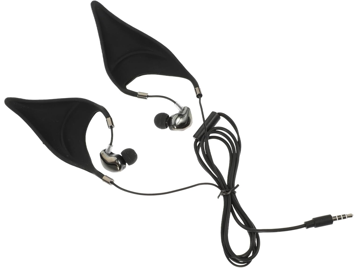 Fones De Ouvido Elf Com Para E Fio Pretos Fãs Anime Ajuste Fone Jogos